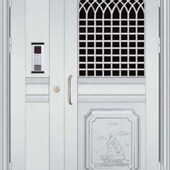 304不锈钢防盗门复合门大门单开门 门中门纱网门通风透光门