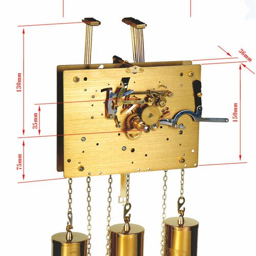 北极星机械落地钟十二音簧机芯全套铜机芯整点报时限时折扣