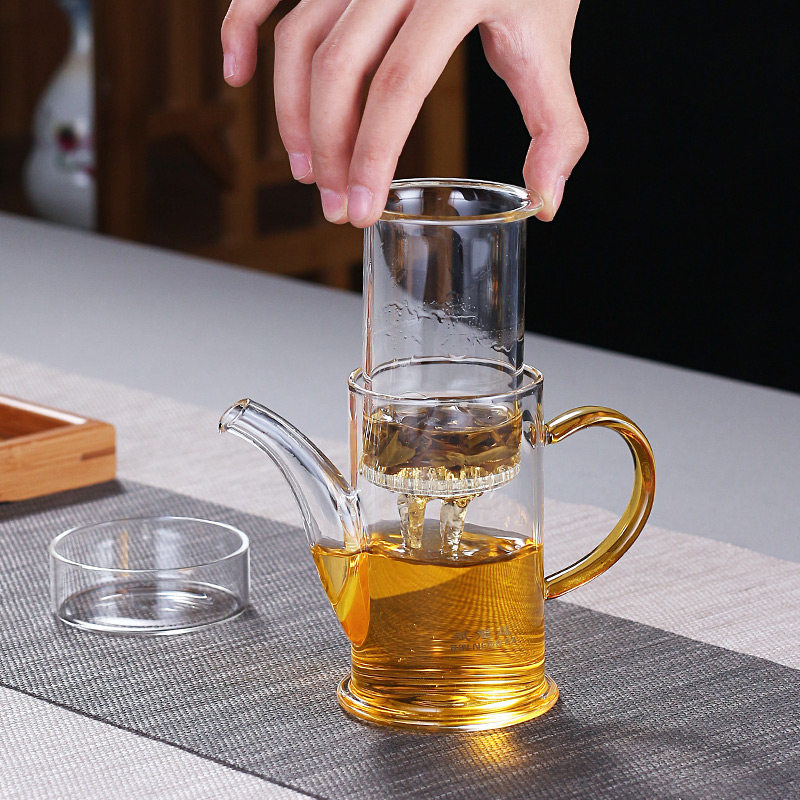 斌能达红茶泡茶壶耐热玻璃加厚带盖过滤小茶壶冲茶器家用功夫茶具