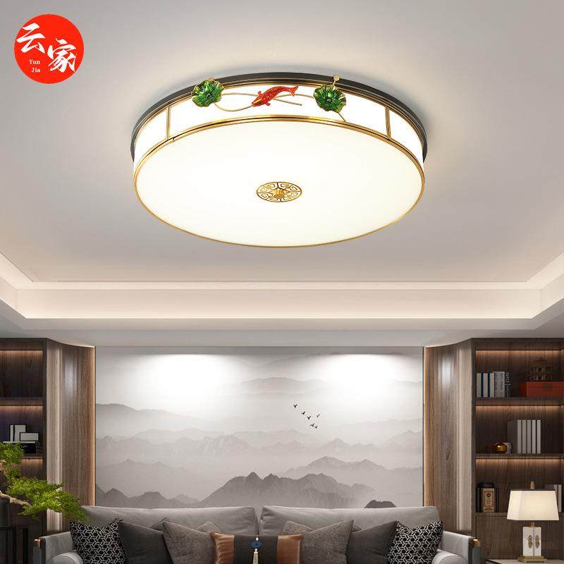 新中式全铜吸顶灯茶楼酒店餐厅茶室客厅玄关古风创意圆形方形灯饰,鲜花速递/花卉仿真/绿植园艺,割草机/草坪机,淘宝优惠券,粉丝福利购,淘宝优惠卷