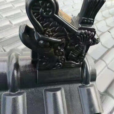 合成树脂瓦仿古瓦正吻屋顶装饰配件门头老式asa塑料瓦龙头正吻