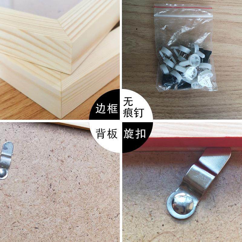 A5L相框挂墙实木照片拼图8k四开海报框架装裱木画框外框卡纸活动