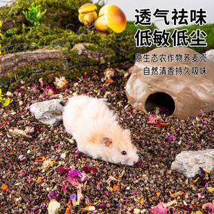 仓鼠除臭垫料荞麦壳水洗荞麦砂金丝熊纸粒木屑尿沙花枝鼠垫料刨花