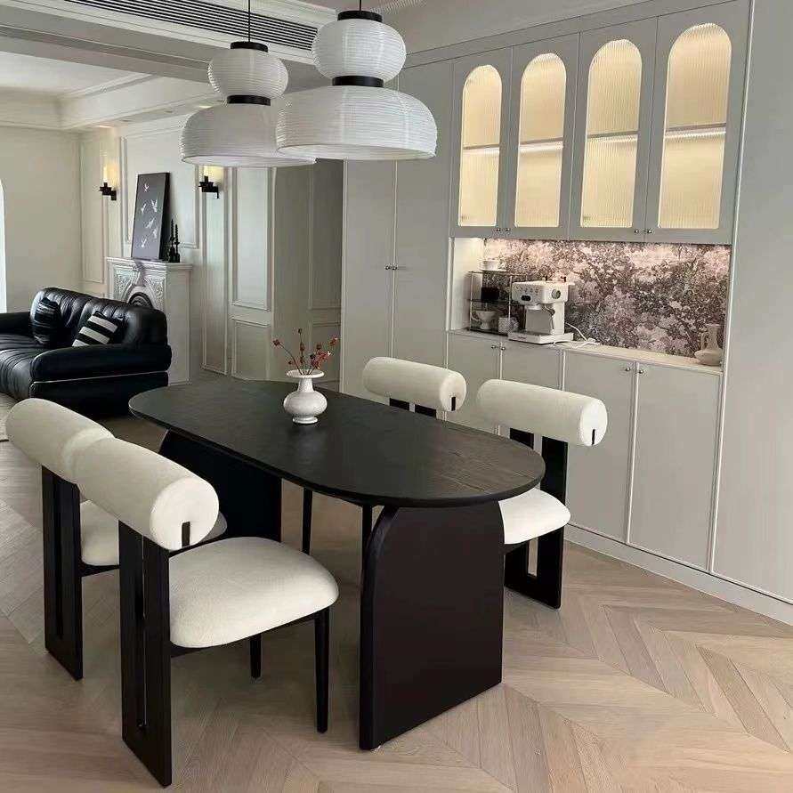 中古餐桌设计师实木黑色椭圆形小户型洽谈饭桌法式家用餐桌椅桌子,3C数码配件,其它配件,淘宝优惠券,粉丝福利购,淘宝优惠卷