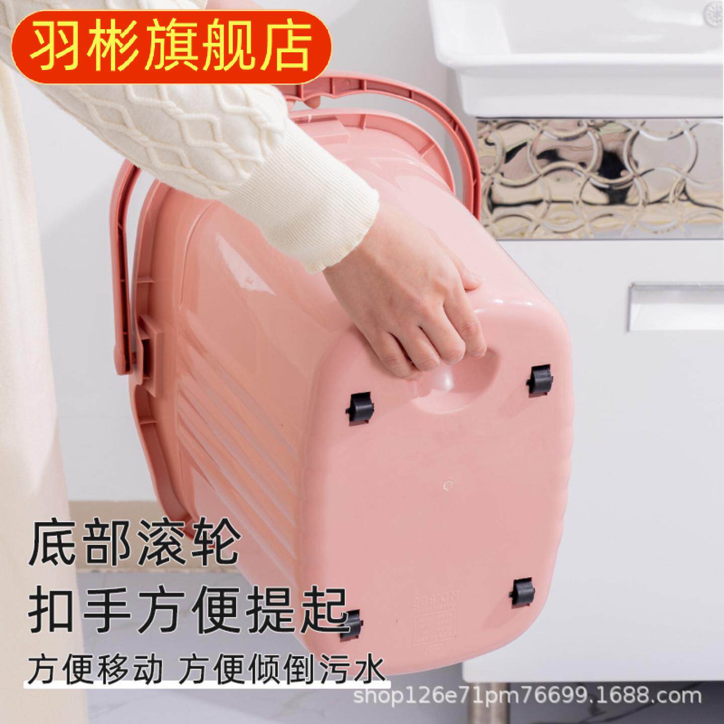 家用手动挤水桶手压地拖桶拖地拖把桶塑料旋转拧水单桶老式墩布桶