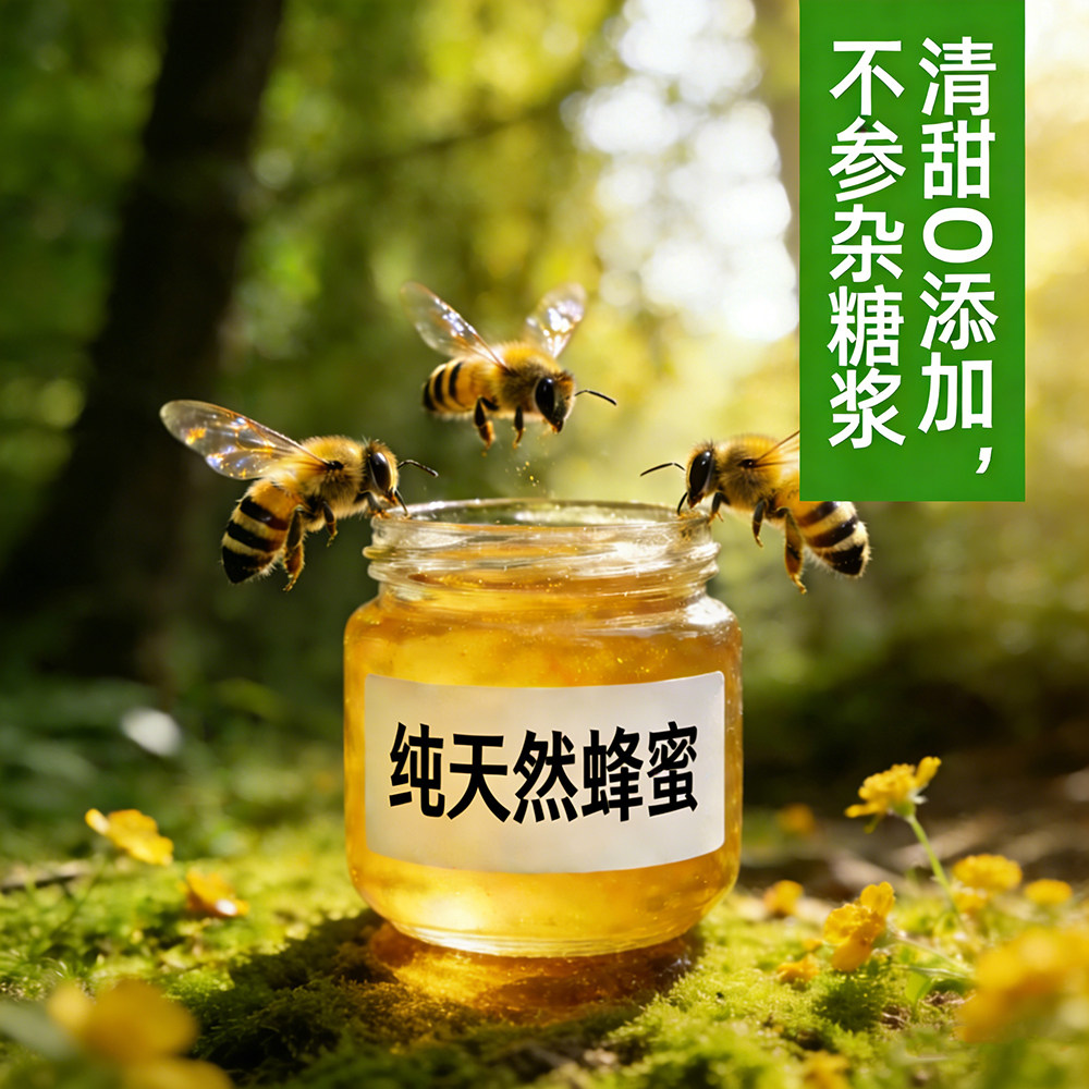 蜂巢蜜正品农村百花蜂蜜纯正天然野生无添加龙眼荔枝蜂蜜独立包装