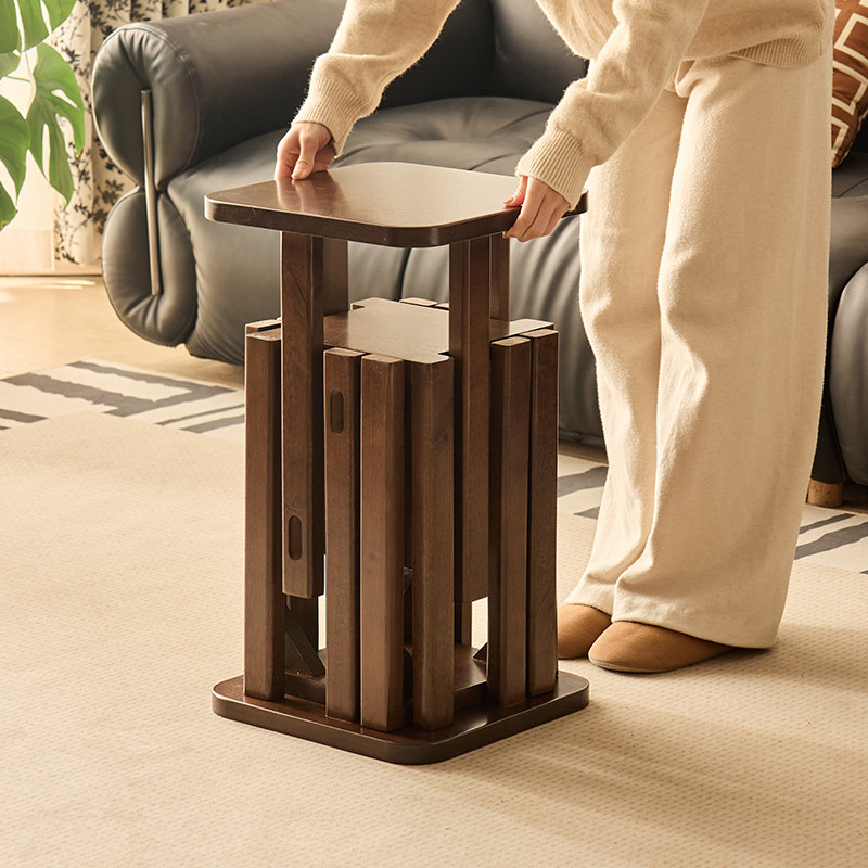 方形四合一可移动实木堆叠凳子家用小板凳可叠放收纳凳简约现代椅,住宅家具,其它凳子,淘宝优惠券,粉丝福利购,淘宝优惠卷