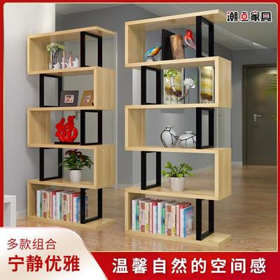 新款书架学校阅览室钢木简易置物架客厅落地展示架储物货架