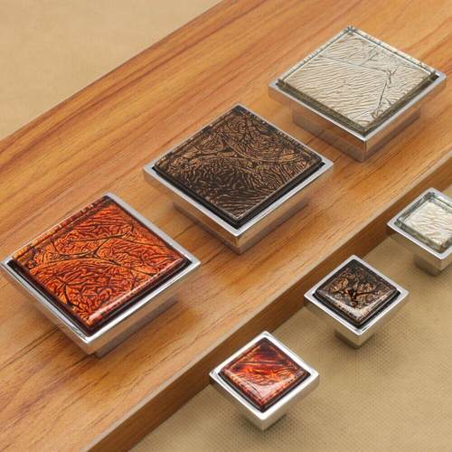 纹路水晶方形衣柜门拉手酒店装修现代简约抽屉柜子橱柜门家具把手