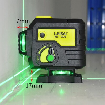 莱赛蓝绿光激光水平仪12线强光精度优镭UNG6631室外标线仪贴墙