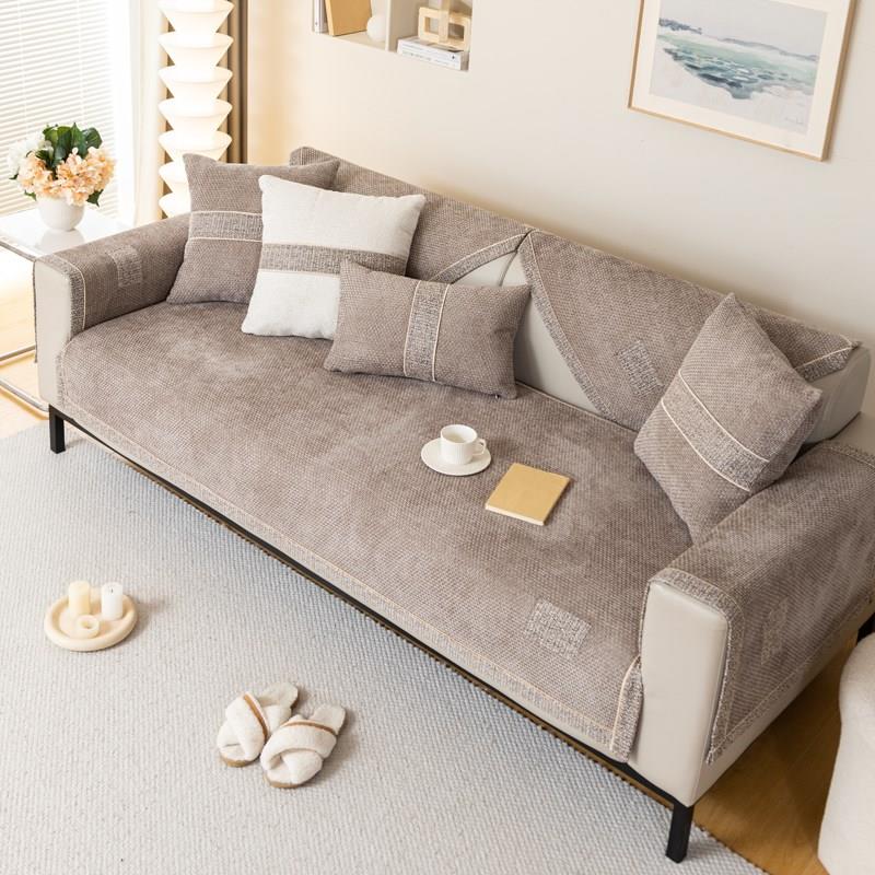 采购产品雪尼尔沙发靠垫,四季通用防滑座垫,直三座套,2025新套布