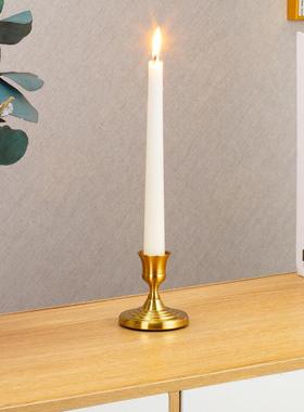 ins小酒杯烛台简约金色铁艺小酒杯餐厅装饰摆件蜡烛杯道具工艺品