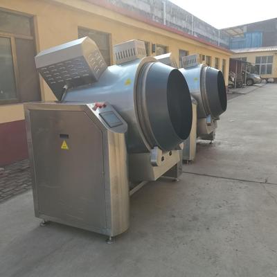 预制菜炒菜机 全自动滚筒炒锅 芝麻药材茶自动旋转加热均匀炒货机