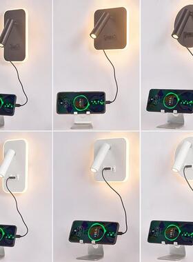 新款卧室书房壁灯极简创意led墙壁灯现代简约酒店阅读灯带USB壁灯