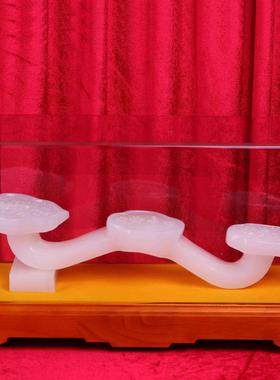 天然玉石摆件龙长凤玉石如意高档办公室客厅书房摆件摆件乔迁礼品