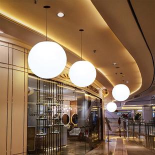 现代餐厅吊灯北欧圆球饭厅床头灯设计师极简七彩婚庆火锅店吧台灯