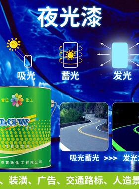 夜光油漆发光艺术漆蓄光光能黑夜反光夜光漆橙色荧光漆喷漆
