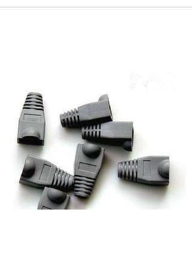 厂家直销 水晶头灰色护套 网线RJ45保护套8 P8C水晶头胶套1000个
