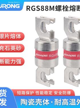 熔断器RGS88M/415V/100A圆管螺栓连接熔芯80A/200A/250A/315A低压