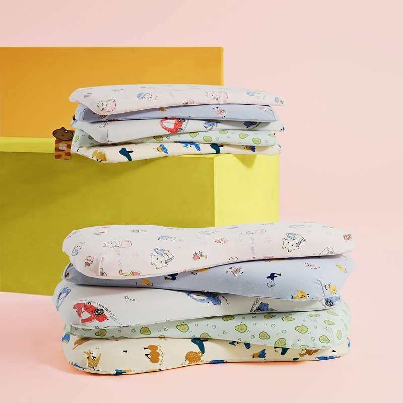 A类儿童生物基记忆棉枕头零压枕学生护颈椎深睡低枕芯专用可水洗+