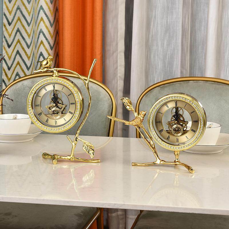 客厅小鸟台钟摆件 创意简约卧室时钟 电视柜桌面饰品,鲜花速递/花卉仿真/绿植园艺,割草机/草坪机,淘宝优惠券,粉丝福利购,淘宝优惠卷