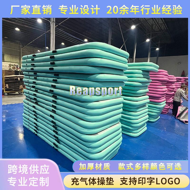 充气体操垫加厚拉丝气垫儿童跆拳道舞蹈瑜伽运动空翻武术地垫厂家图片