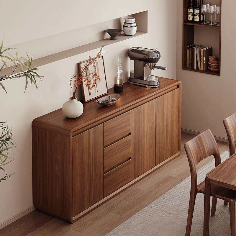 实木餐边柜靠墙一体柜子储物柜中古风茶水柜客厅置物柜收纳柜矮柜,3C数码配件,其它配件,淘宝优惠券,粉丝福利购,淘宝优惠卷