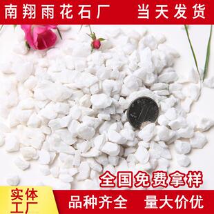 白色机制鹅卵石雪花白 多肉植物盆栽装饰小石头 鱼缸水池垫底石子