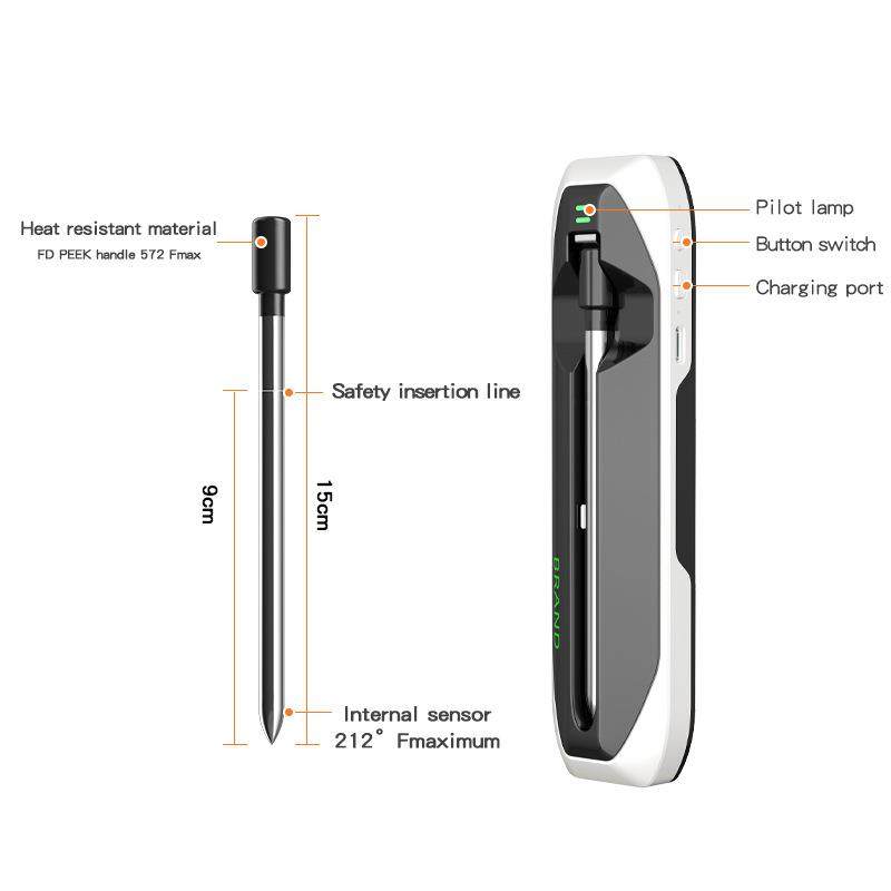 跨境新款无线温度计烧烤蓝牙温度计肉类厨房烤箱炉肉类食品温度计,户外/登山/野营/旅行用品,烧烤炉/烤架,淘宝优惠券,粉丝福利购,淘宝优惠卷