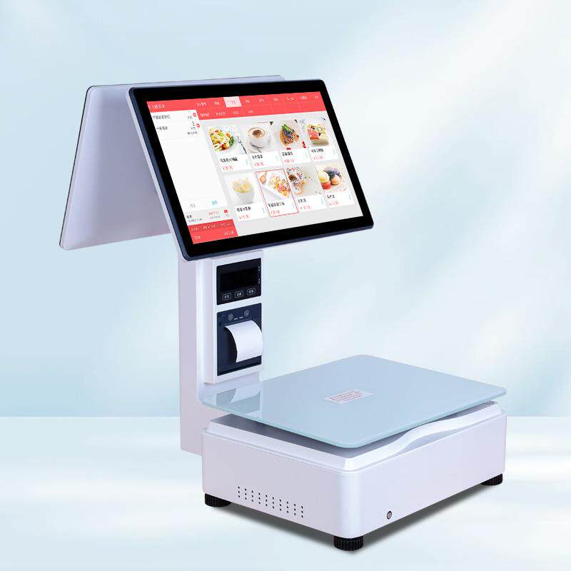 双屏水果蔬菜麻辣烫商超便利店一体称AI收银称重一体电子秤收银机