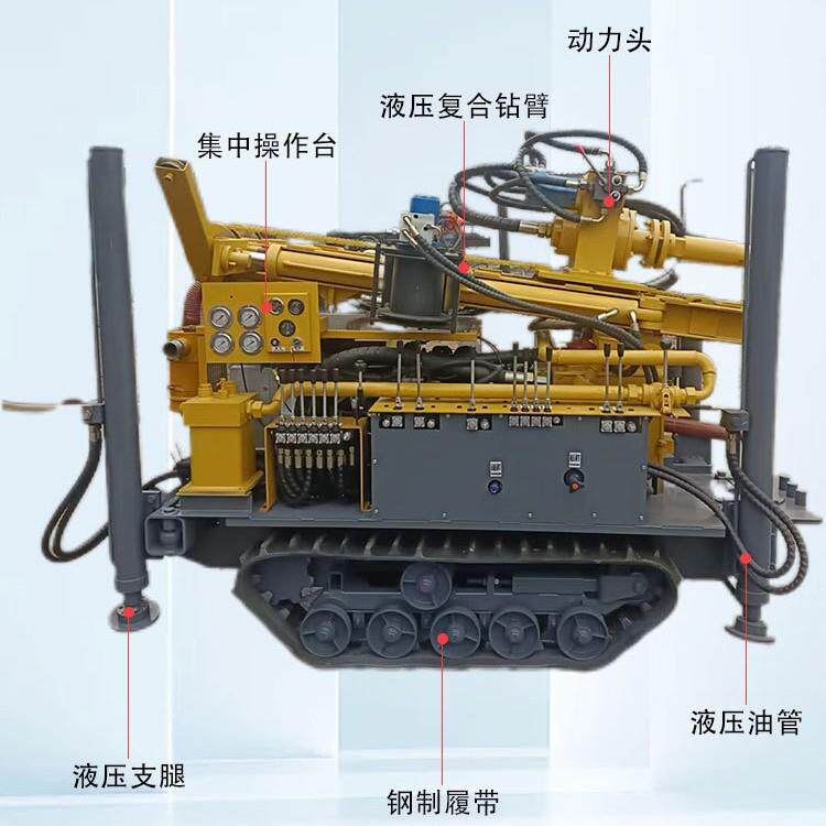 ZJ-160型气动水井钻机 冲击回转钻式探水钻机 水气两用钻井机