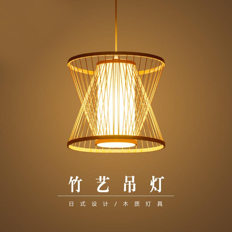中式吊灯禅意竹灯过道走廊卧室茶室竹编灯具中式灯具榻榻米竹编灯