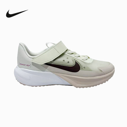Nike耐克男女儿童鞋SONIC FLY魔术贴软弹透气跑步鞋FZ0016-006