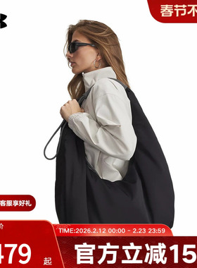 安德玛春夏新款女包黑色大容量单肩包运动休闲通勤包6009634-001