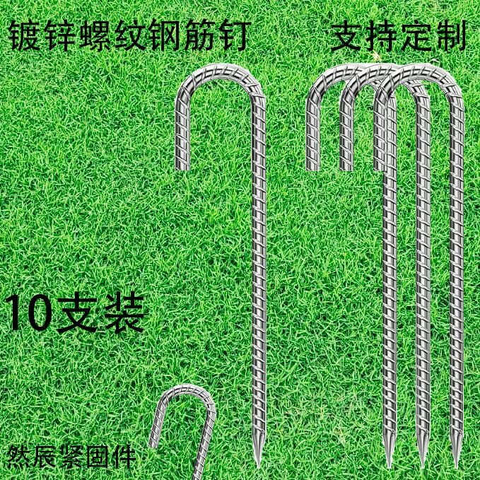 钢筋天幕地钉户外帐篷地桩大棚牛地防风地面固定园艺配件地锚
