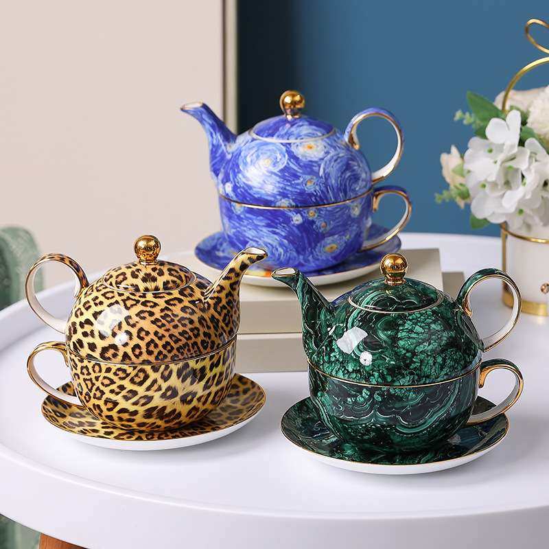 英式下午茶骨瓷懒人壶子母壶咖啡杯碟单人壶1人1壶1杯碟茶具套装