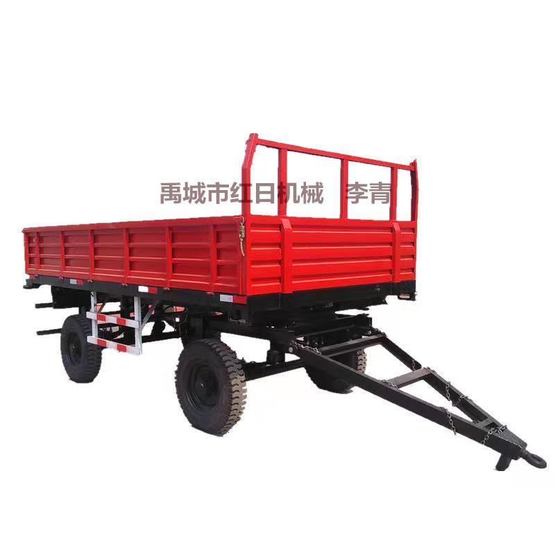 大型拖车 农用液压自卸拖拉机车斗沙子运输车平板拖斗