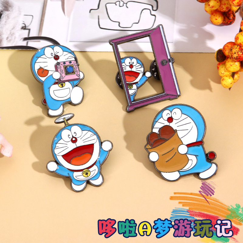 可爱哆啦A梦日系卡通胸针
