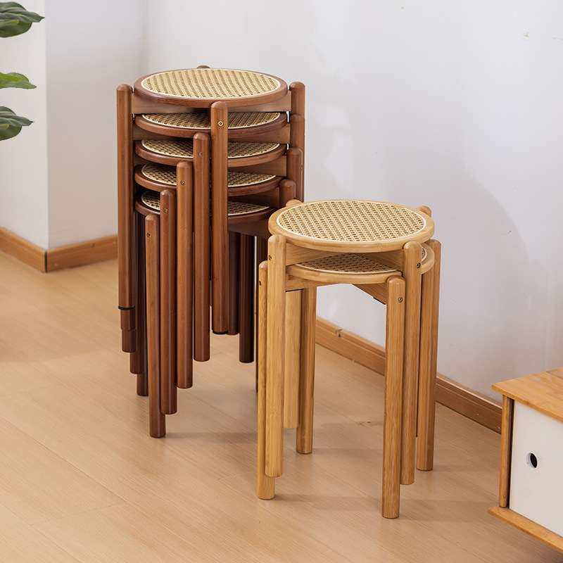 藤编圆凳小凳子家用矮凳加厚可收纳叠放备用板凳梳妆台简约餐凳子,3C数码配件,其它配件,淘宝优惠券,粉丝福利购,淘宝优惠卷