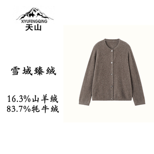 天山羊绒丨【雪域臻绒】王菲同款小火炉牦牛绒拉绒宽松软糯毛衣