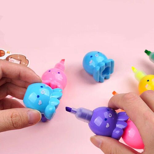 Kawaii Cute Octopus Highlighters Chisel Tip Marker Pens Past