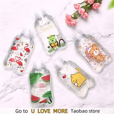 Cute Transparent Hot Water Bottle Warm Belly Treasure Cartoo