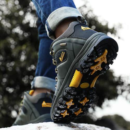 Winter Ankle Boots Leather Men Casual Shoes Outdoor Waterpro
