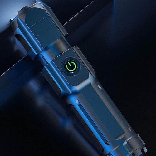 ABS Outdoor Flashlight Strong Bright USB Rechargeable Adjust