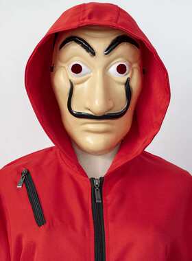 Paper House Costume Adult Play cosplayDali Dali Red Jumpsuit