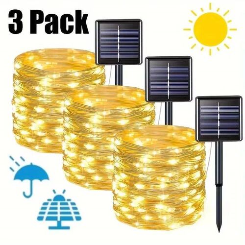 Led Solar Fairy String Lights 8 Modes Christmas Led Light Ou