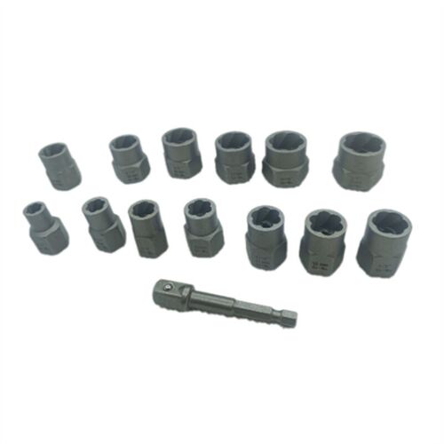 14 Piece Lug 3/8Inch Drive Impact Bolt Nut Extractor Set Bla