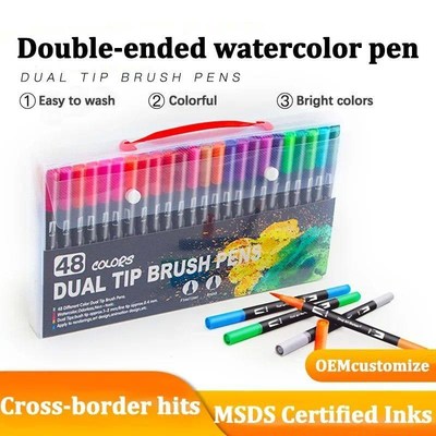 12-168 Colors Felt Tip Drawing Watercolor Art Markers Pen Du