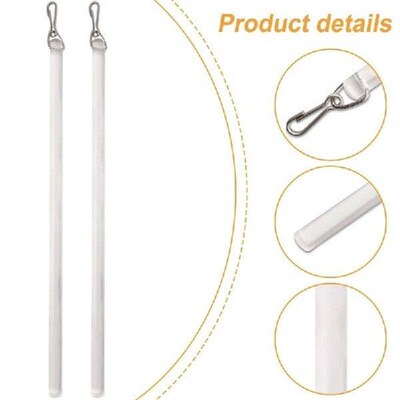 Set of 2 Clear 17Inch Curtain Operating Pull Rod for Window