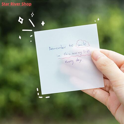 Transparent Sticky Note Pads Waterproof Self-Adhesive Memo N